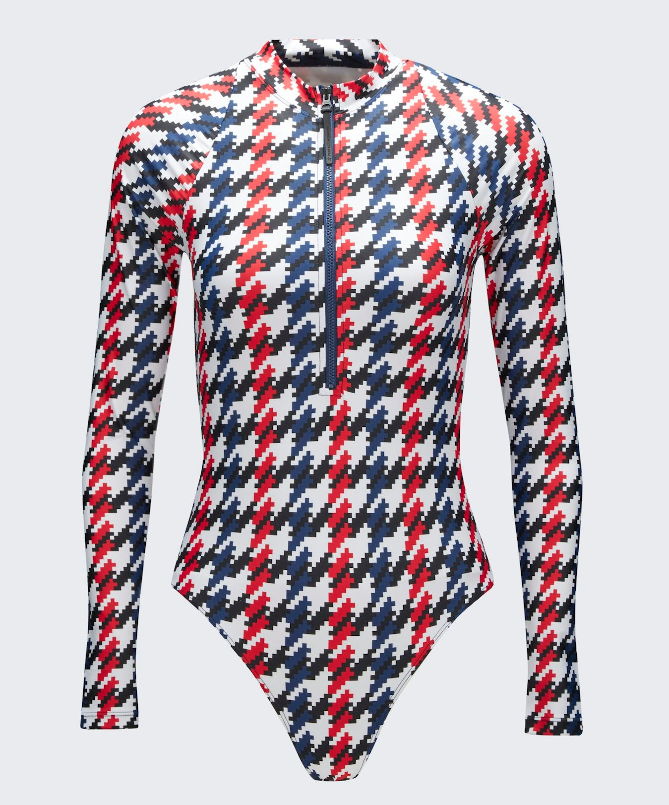 Perfect Moment houndstooth PM half-zip spring suit